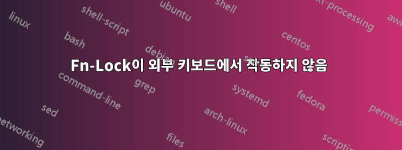 Fn-Lock이 외부 키보드에서 작동하지 않음