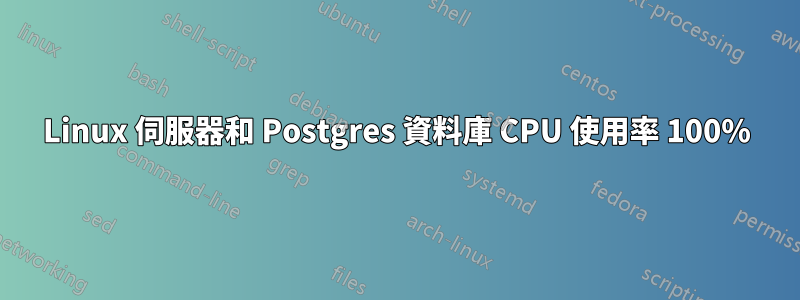 Linux 伺服器和 Postgres 資料庫 CPU 使用率 100%