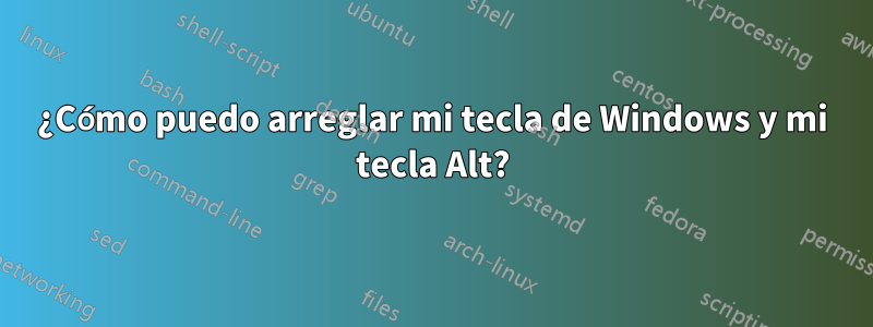 ¿Cómo puedo arreglar mi tecla de Windows y mi tecla Alt?