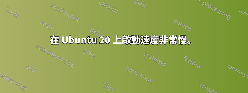 在 Ubuntu 20 上啟動速度非常慢。