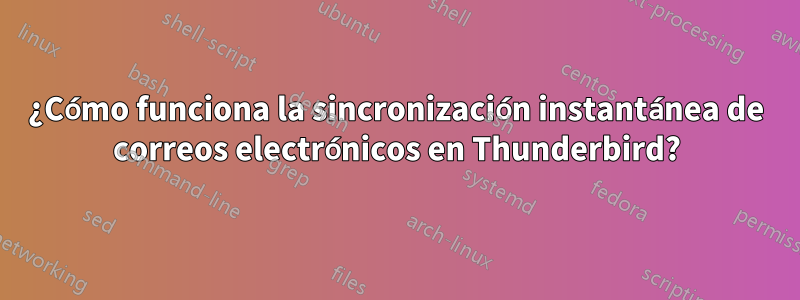 ¿Cómo funciona la sincronización instantánea de correos electrónicos en Thunderbird?