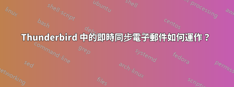 Thunderbird 中的即時同步電子郵件如何運作？