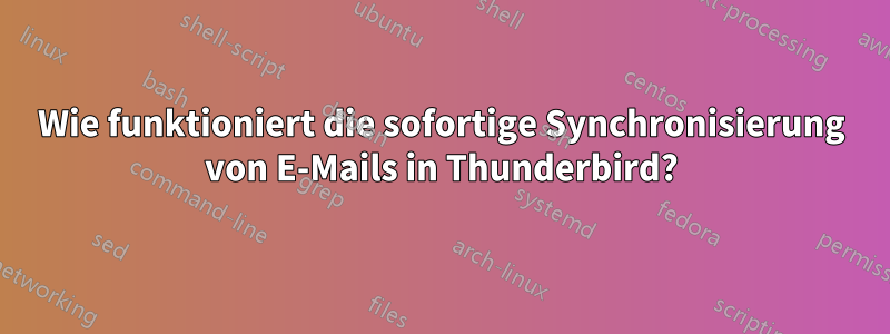 Wie funktioniert die sofortige Synchronisierung von E-Mails in Thunderbird?