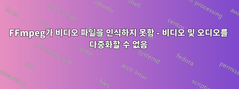 FFmpeg가 비디오 파일을 인식하지 못함 - 비디오 및 오디오를 다중화할 수 없음