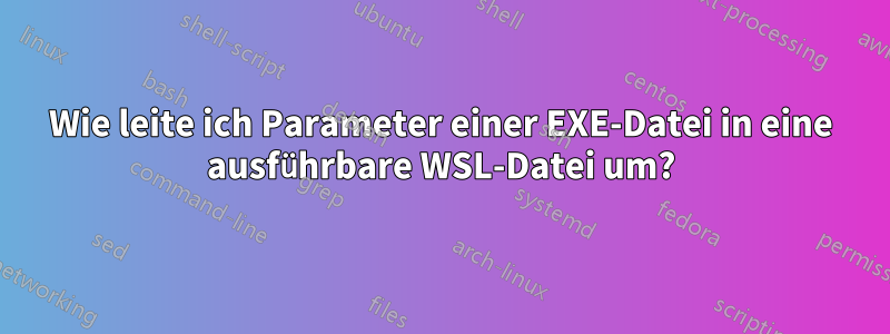 Wie leite ich Parameter einer EXE-Datei in eine ausführbare WSL-Datei um?