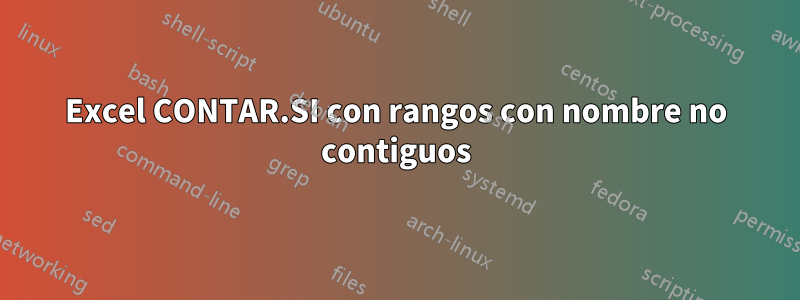 Excel CONTAR.SI con rangos con nombre no contiguos