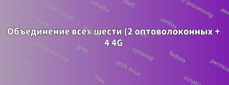 Объединение всех шести (2 оптоволоконных + 4 4G) интернет-подключений дома