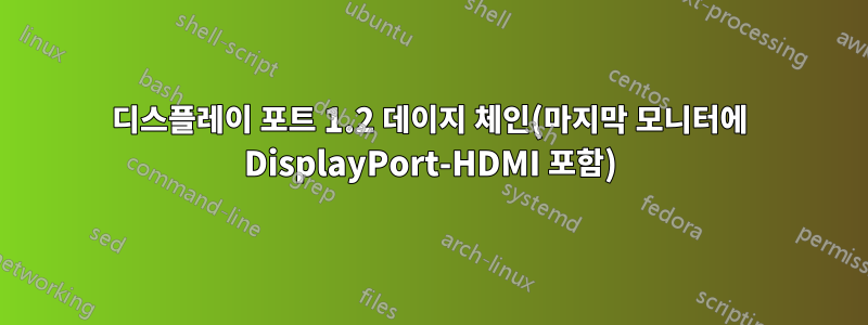 디스플레이 포트 1.2 데이지 체인(마지막 모니터에 DisplayPort-HDMI 포함)