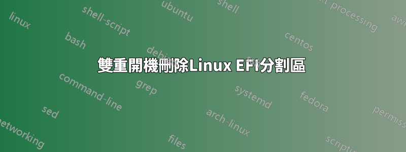 雙重開機刪除Linux EFI分割區