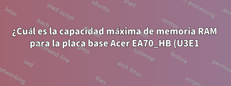 ¿Cuál es la capacidad máxima de memoria RAM para la placa base Acer EA70_HB (U3E1)?