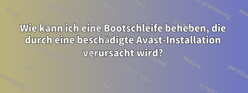 Wie kann ich eine Bootschleife beheben, die durch eine beschädigte Avast-Installation verursacht wird?