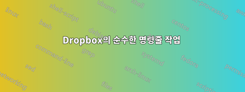 Dropbox의 순수한 명령줄 작업