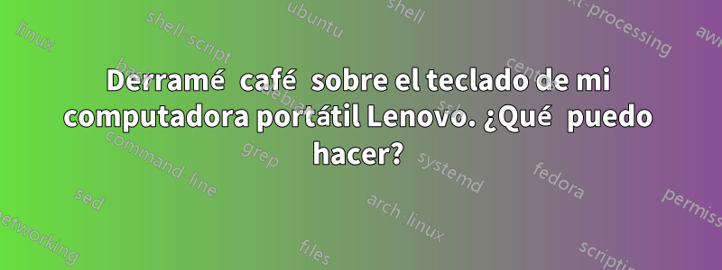 Derramé café sobre el teclado de mi computadora portátil Lenovo. ¿Qué puedo hacer?