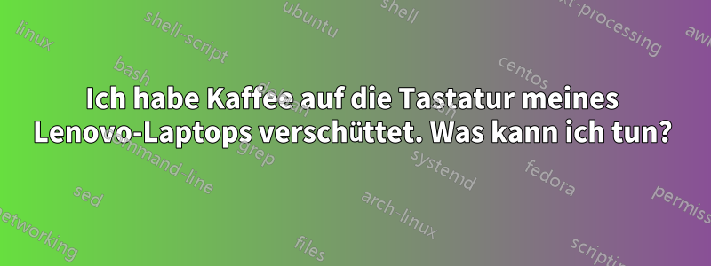 Ich habe Kaffee auf die Tastatur meines Lenovo-Laptops verschüttet. Was kann ich tun?