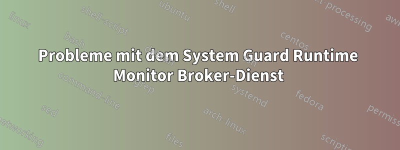 Probleme mit dem System Guard Runtime Monitor Broker-Dienst