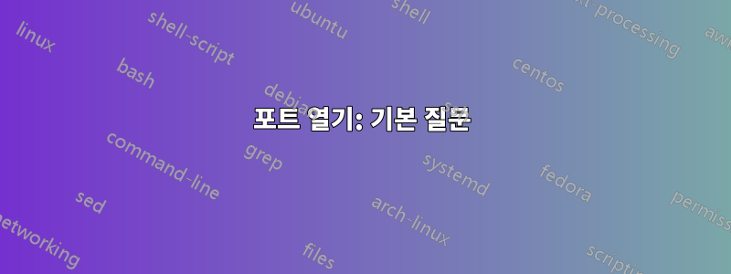 포트 열기: 기본 질문