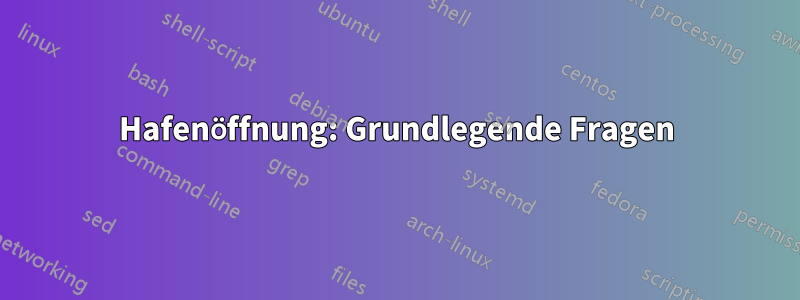 Hafenöffnung: Grundlegende Fragen