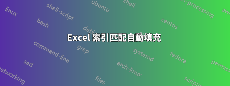 Excel 索引匹配自動填充