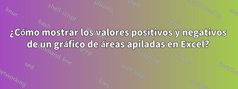 ¿Cómo mostrar los valores positivos y negativos de un gráfico de áreas apiladas en Excel?