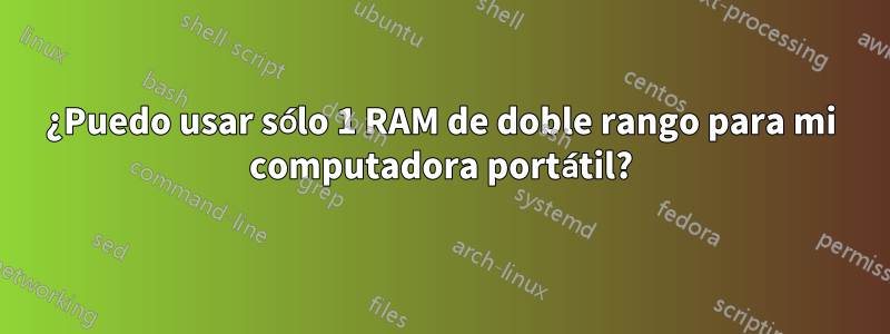 ¿Puedo usar sólo 1 RAM de doble rango para mi computadora portátil?