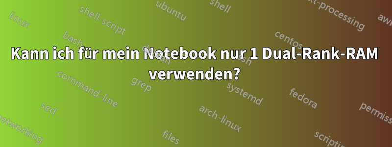 Kann ich für mein Notebook nur 1 Dual-Rank-RAM verwenden?