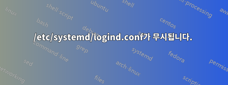 /etc/systemd/logind.conf가 무시됩니다.