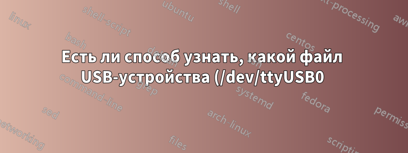 Есть ли способ узнать, какой файл USB-устройства (/dev/ttyUSB0) связан с определенным интерфейсом (wwan0)?