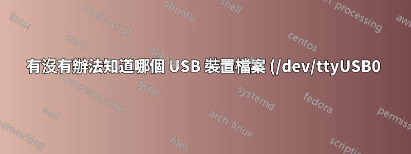 有沒有辦法知道哪個 USB 裝置檔案 (/dev/ttyUSB0) 與特定介面 (wwan0) 相關