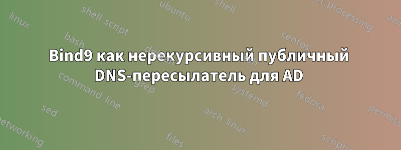 Bind9 как нерекурсивный публичный DNS-пересылатель для AD