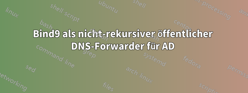 Bind9 als nicht-rekursiver öffentlicher DNS-Forwarder für AD