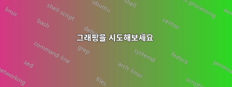 그래핑을 시도해보세요