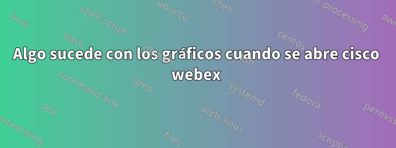 Algo sucede con los gráficos cuando se abre cisco webex