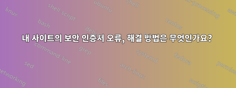 내 사이트의 보안 인증서 오류, 해결 방법은 무엇인가요?