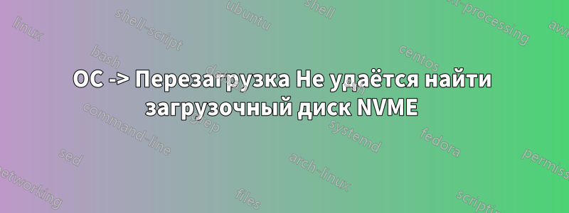 ОС -> Перезагрузка Не удаётся найти загрузочный диск NVME