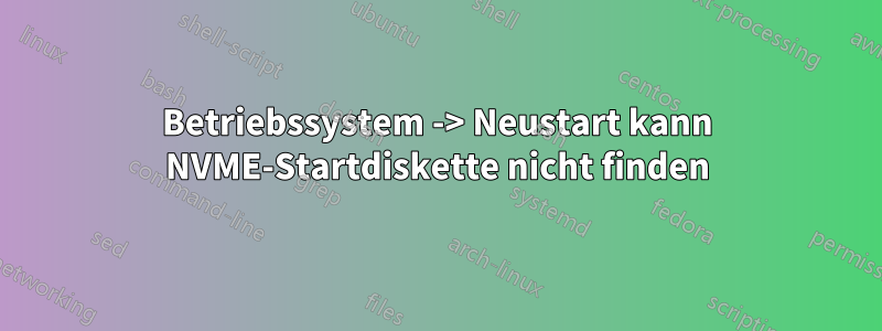 Betriebssystem -> Neustart kann NVME-Startdiskette nicht finden