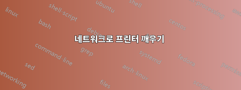 네트워크로 프린터 깨우기