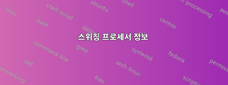 스위칭 프로세서 정보