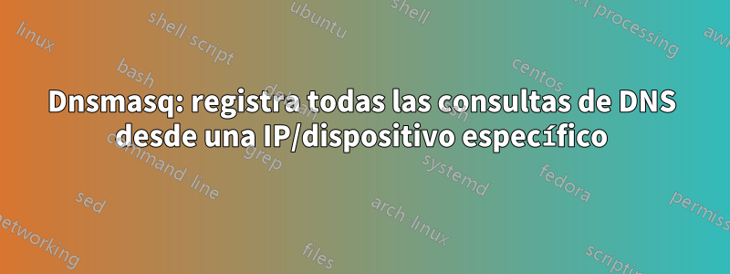 Dnsmasq: registra todas las consultas de DNS desde una IP/dispositivo específico