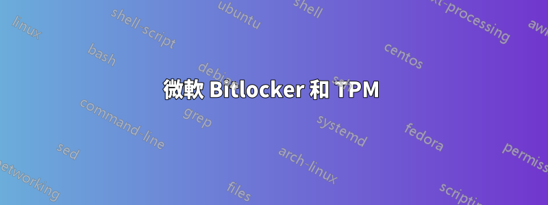 微軟 Bitlocker 和 TPM