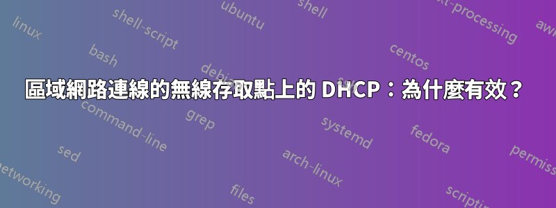 區域網路連線的無線存取點上的 DHCP：為什麼有效？