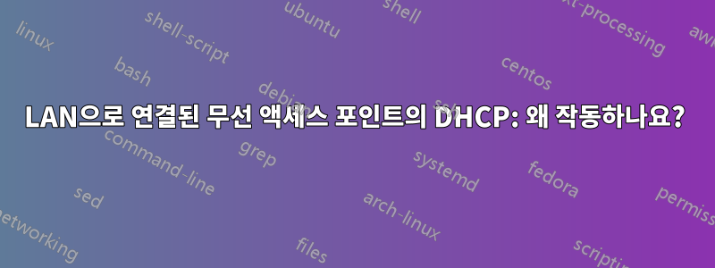 LAN으로 연결된 무선 액세스 포인트의 DHCP: 왜 작동하나요?