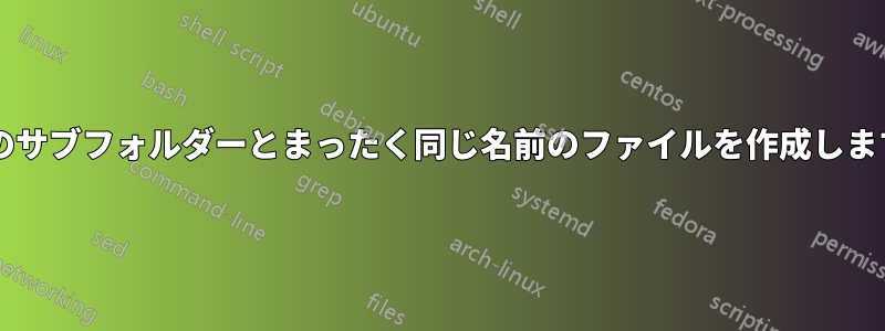 既存のサブフォルダーとまったく同じ名前のファイルを作成しますか?