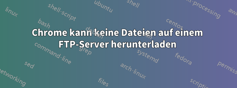 Chrome kann keine Dateien auf einem FTP-Server herunterladen