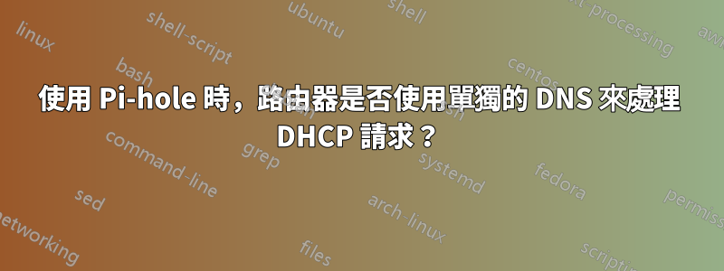 使用 Pi-hole 時，路由器是否使用單獨的 DNS 來處理 DHCP 請求？