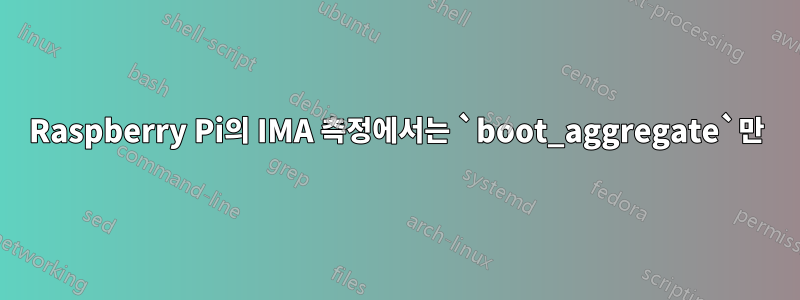 Raspberry Pi의 IMA 측정에서는 `boot_aggregate`만