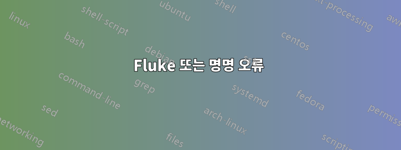 Fluke 또는 명명 오류