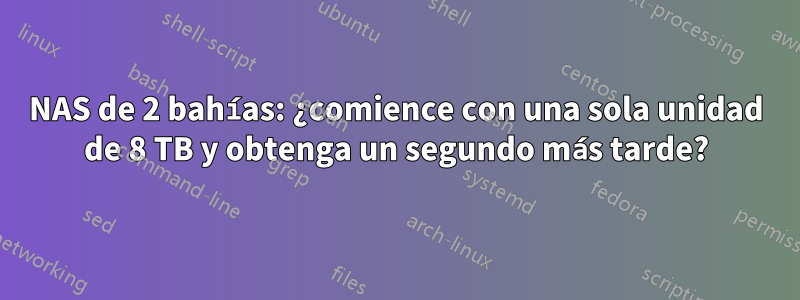 NAS de 2 bahías: ¿comience con una sola unidad de 8 TB y obtenga un segundo más tarde?