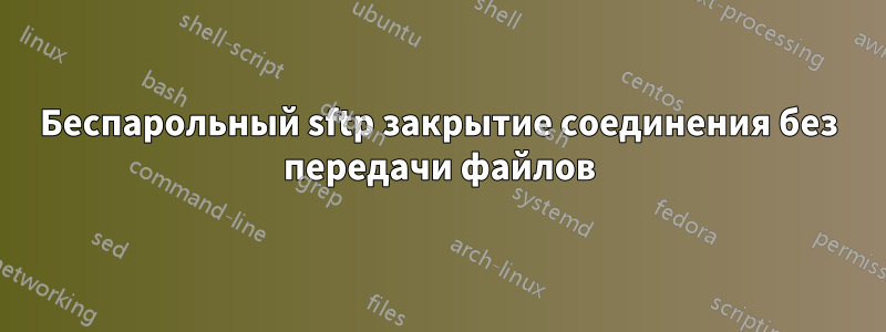 Беспарольный sftp закрытие соединения без передачи файлов