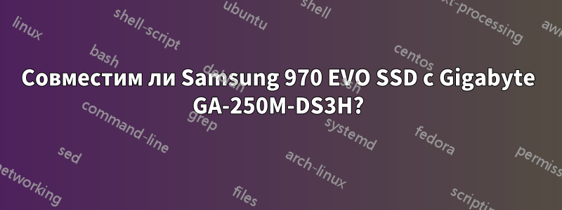 Совместим ли Samsung 970 EVO SSD с Gigabyte GA-250M-DS3H?