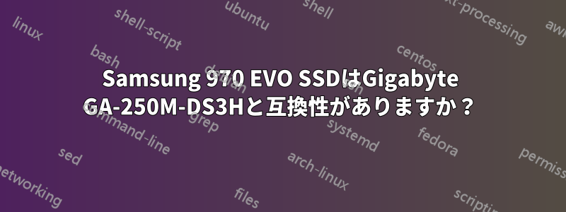 Samsung 970 EVO SSDはGigabyte GA-250M-DS3Hと互換性がありますか？